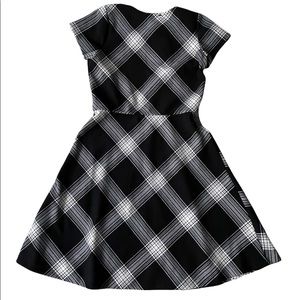 AQUA dress plaid black and white size 10